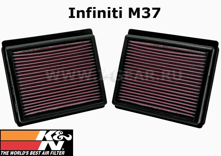 Фильтры нулевого сопротивления K&N для INFINITI M37 M25 M35 VQ35HR