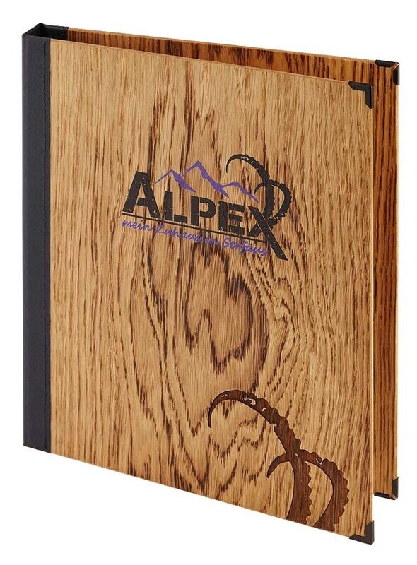 Zimmermappe Royal Woody Holzkarte