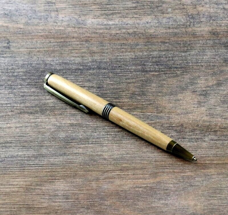 Olive Wood Saturn (Twist) Pen with Antique Bronze-coloured Hardware