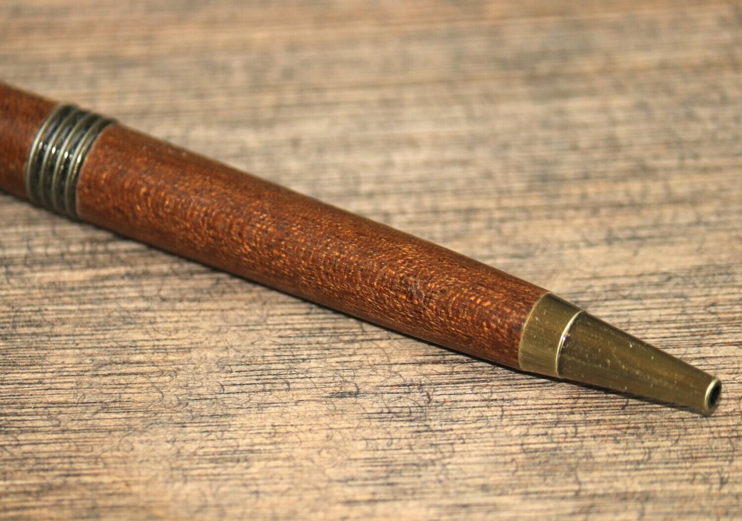 Sapele Saturn (Twist) Pen with Antique Bronze-coloured Hardware