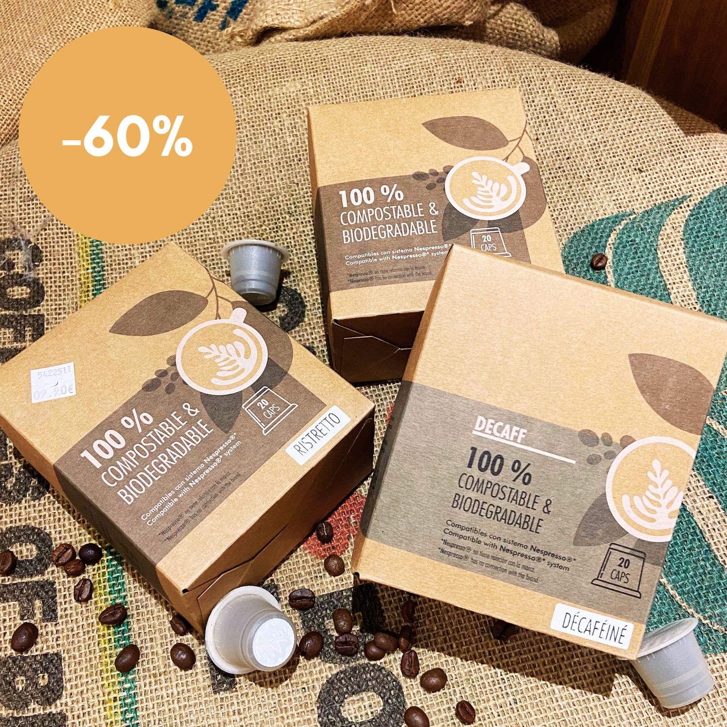 20 Capsules Compatibles à 3.96€ 20 Capsules Compatibles à 3.96€