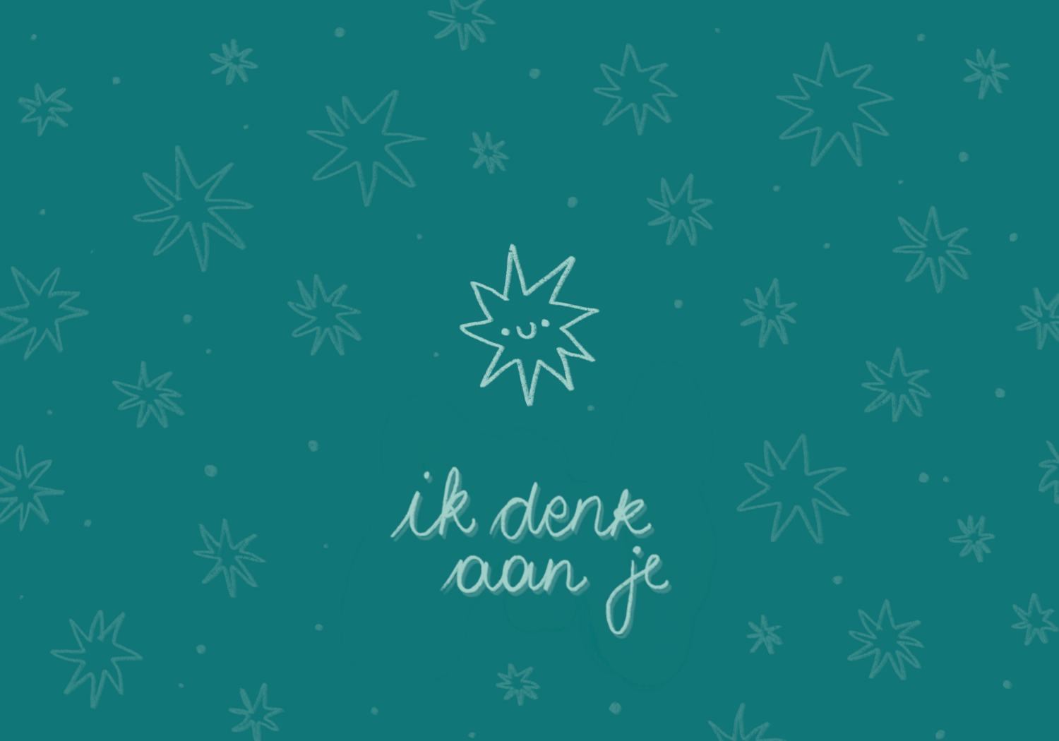 troostkaartje 'ik denk aan je'