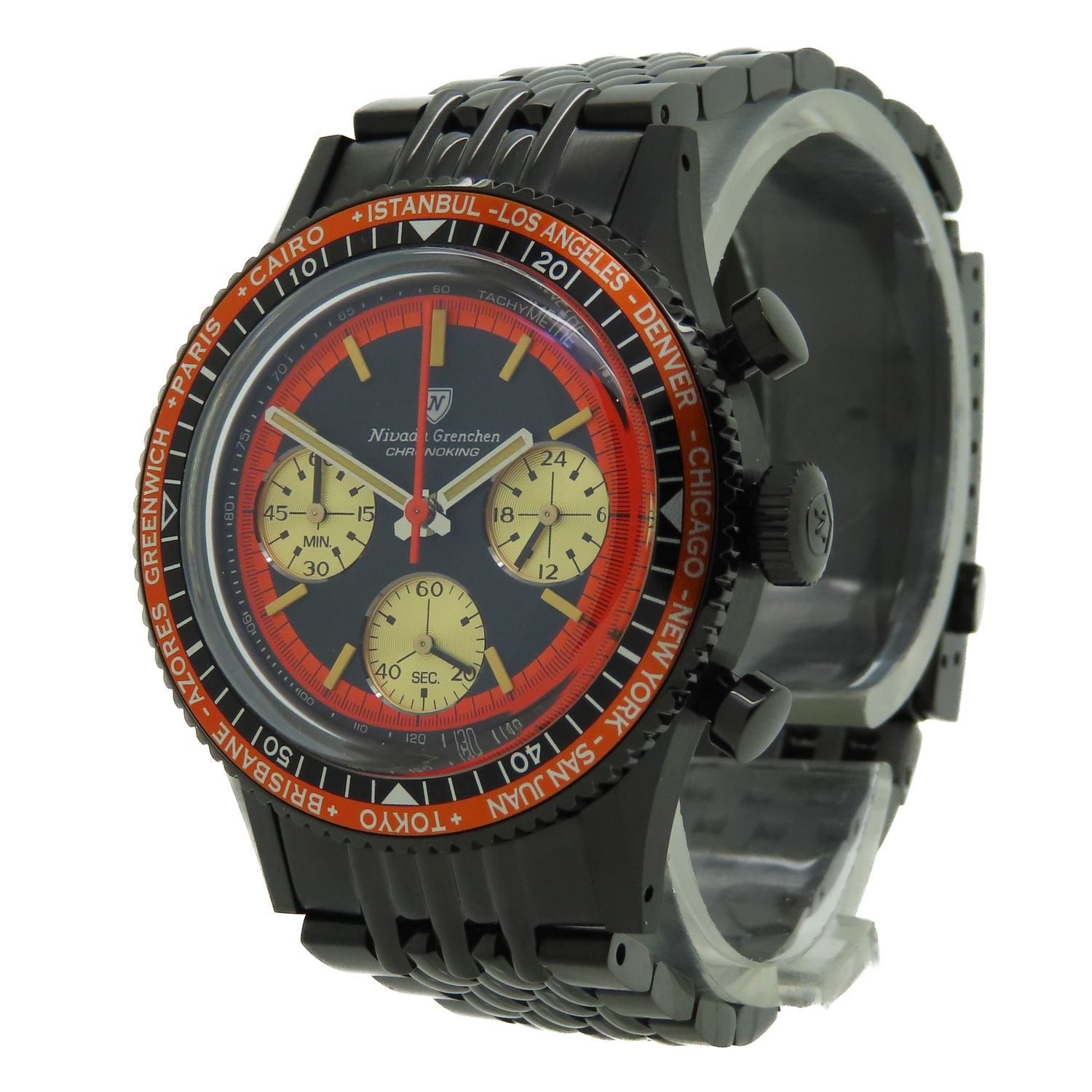Nivada Grenchen Chronoking Paul Newman