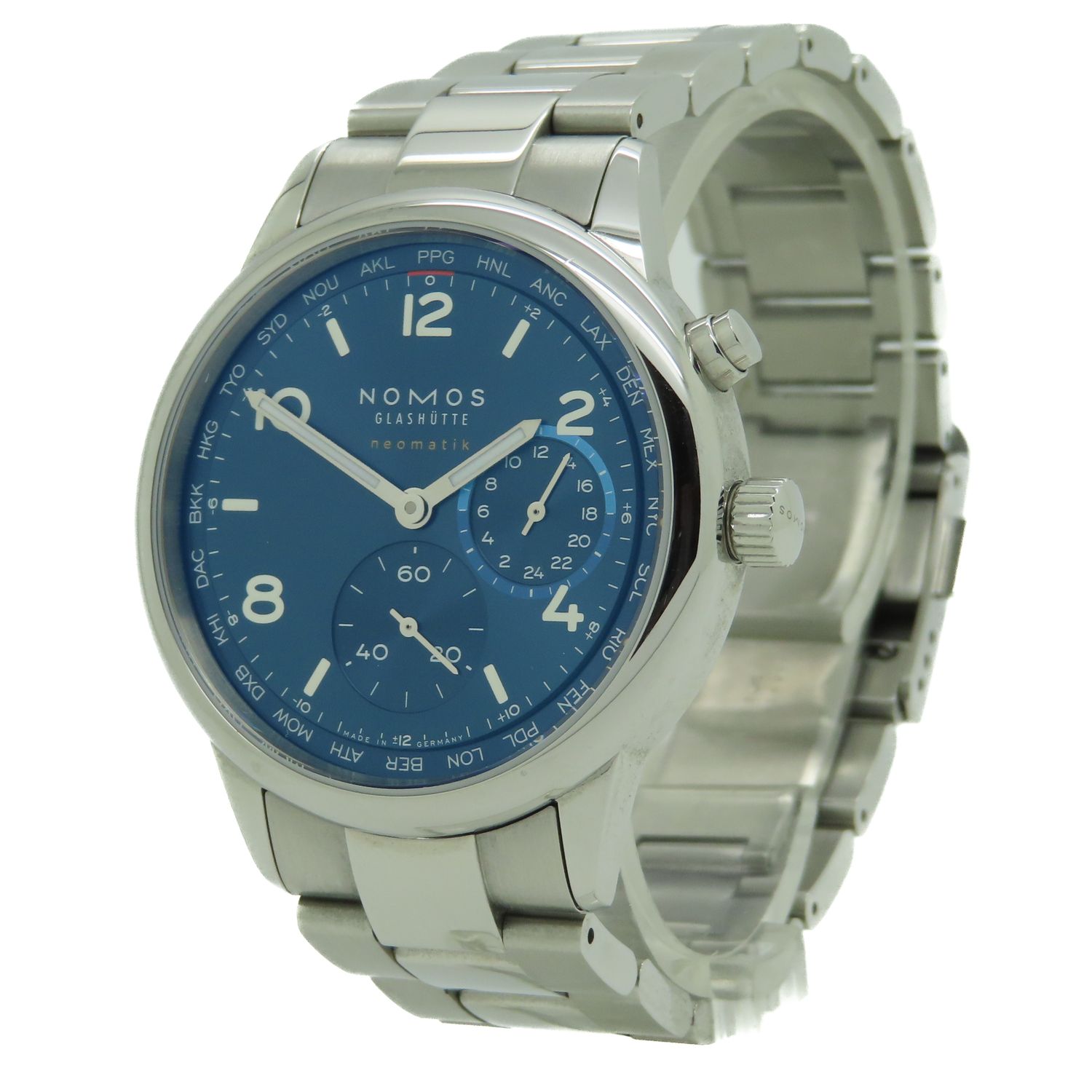 Nomos Club Sport Neomatik Worldtimer Blue