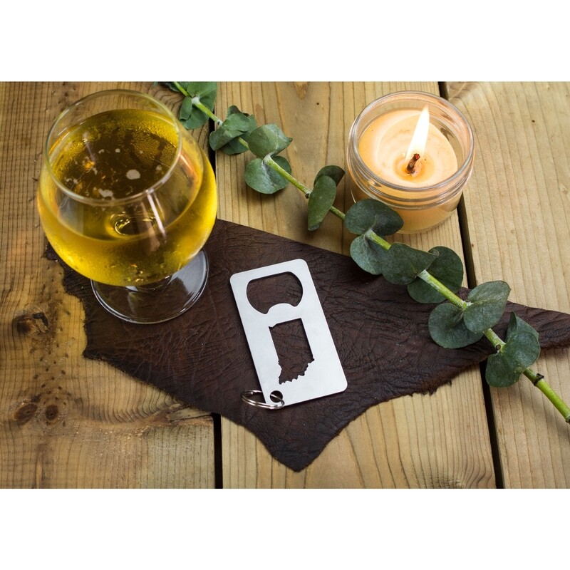 Iron Maid Art - Indiana State Stainless Bottle Opener