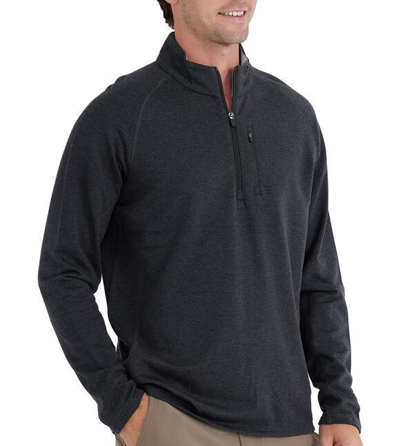 Free Fly - Men&#39;s Bamboo Heritage Fleece Quarter Zip: