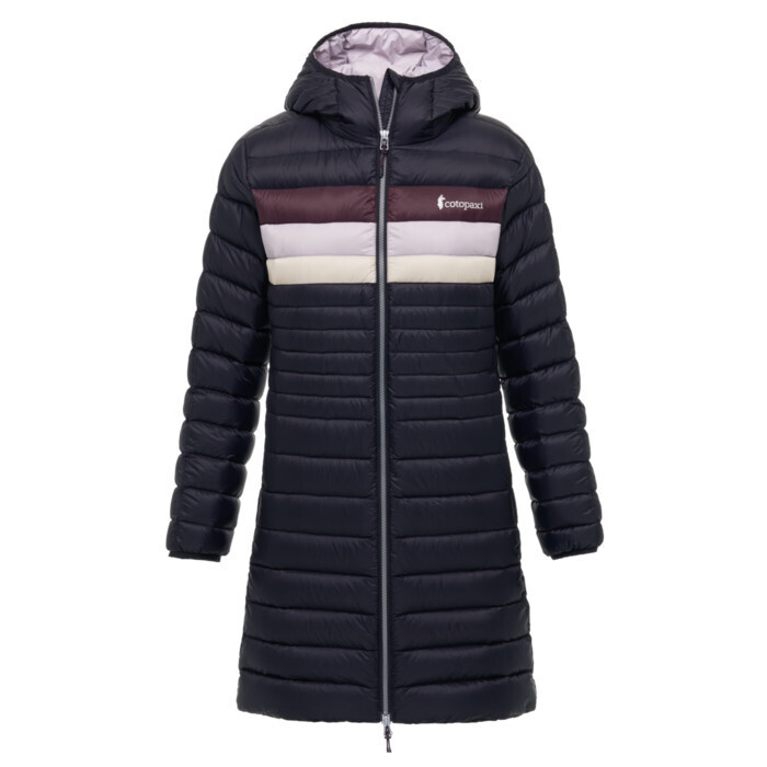 Cotopaxi - Women&#39;s Fuego Down Parka:, Color: Black Stripes,, Size: S