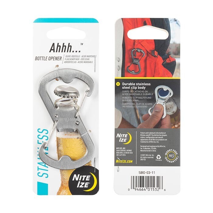 NiteIze - S-Biner Stainless Ahhhh... Bottle Opener: