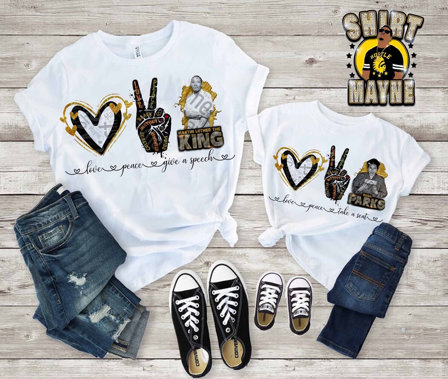 Love Peace: Black History PNG File Bundle