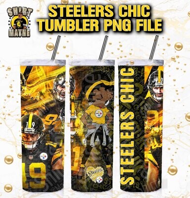 Steeler&#39;s Chick Tumbler PNG File