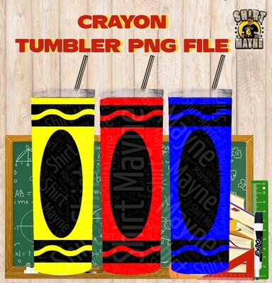 Crayon Tumbler PNG File Bundle