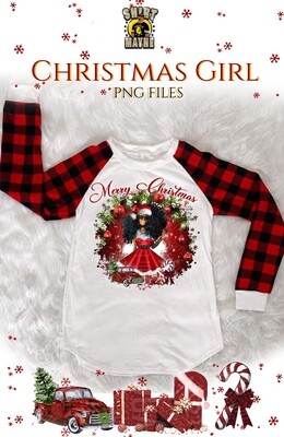 Christmas Girl: Shirt &amp; Socks_Gold PNG File Bundle