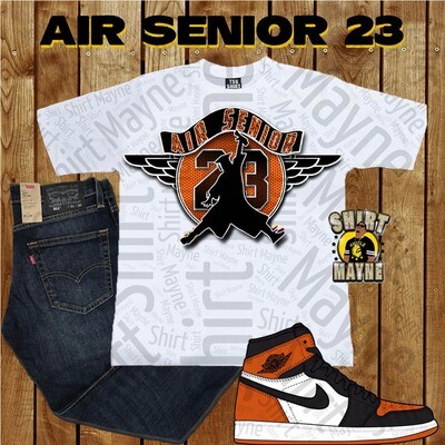 Air Senior PNG File: Black &amp; Orange