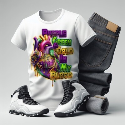 Purple, Green,&amp; Gold in My Blood PNG File