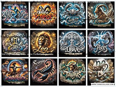 GRAFFITTI Zodiac PNG File Bundle