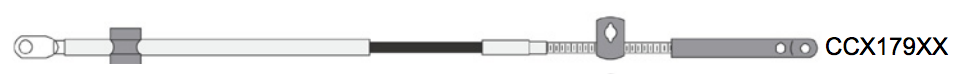 Schalt- und Gaszug Teleflex CC179 Mercury Gen 1