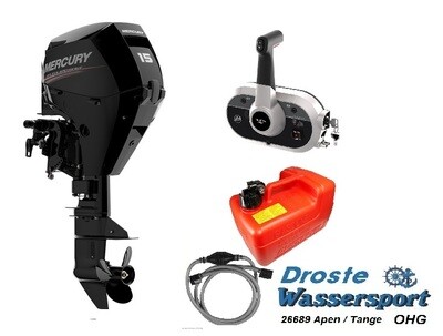 NEU Mercury F15EL EFI 15PS 4-Takt, E-Start, Langschaft