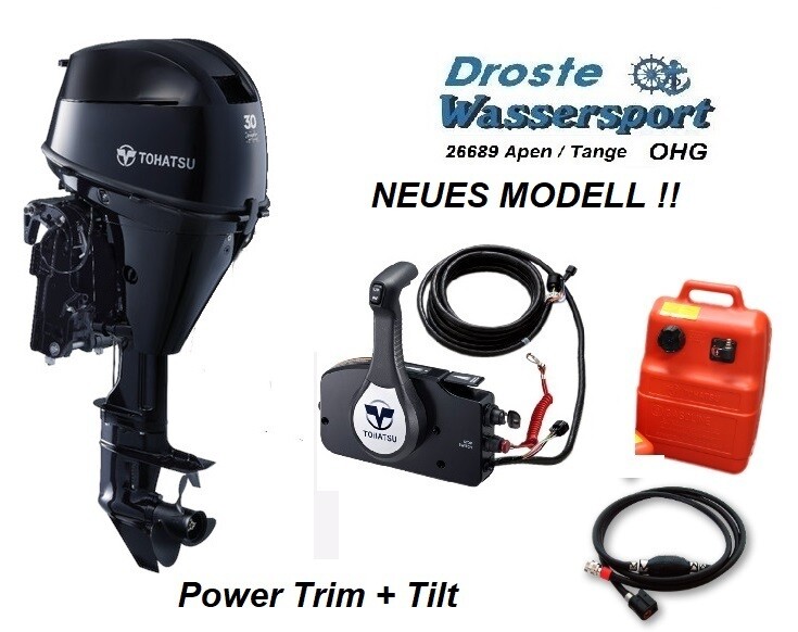 Tohatsu MFS30D 30PS 4-T Lang-Schaft PowerTilt NEUES MODELL