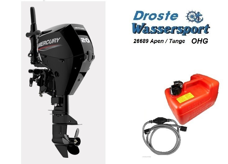 Mercury F20ELH EFI 20PS 4-Takter, Langschaft, Pinne + E-Start