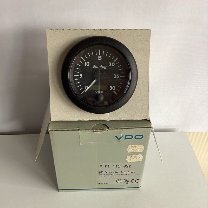 VDO Sumlog Geschwindigkeit Anzeige Ocean Line N01113022 12 Volt NEU OVP