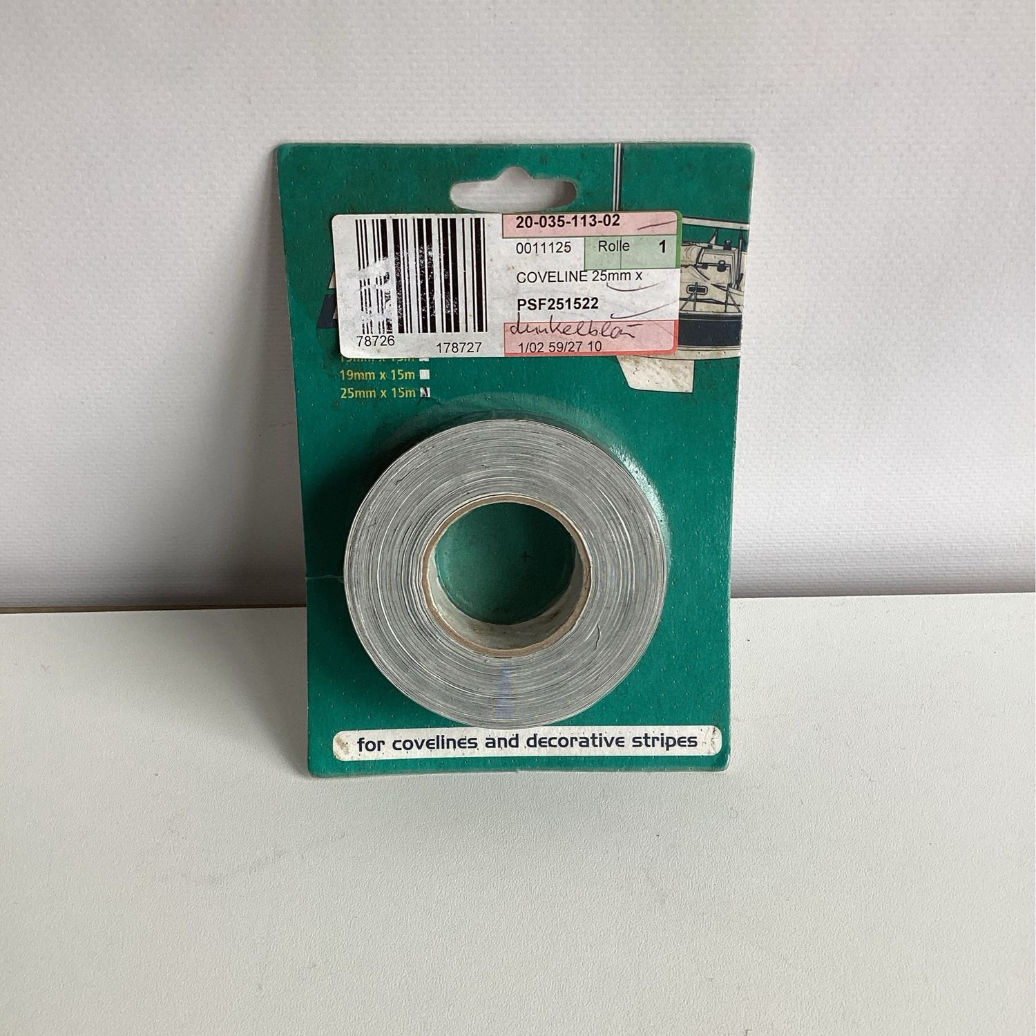 Dekorstreifen Klebeband dunkelblau 25mm x 15 Meter, NEU OVP