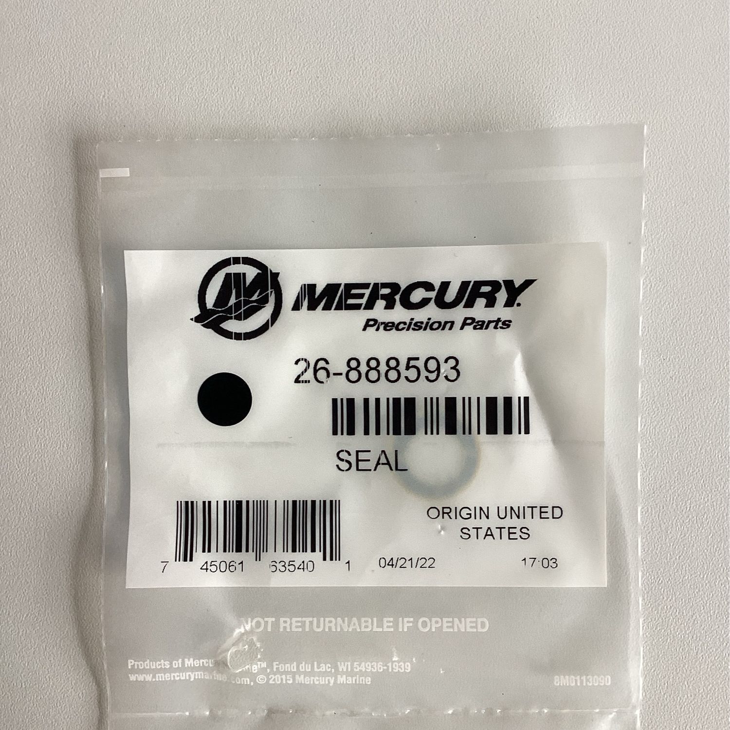 Mercury 888593 Seal