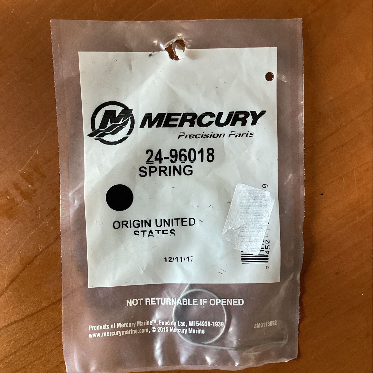Mercury 96018 Spring