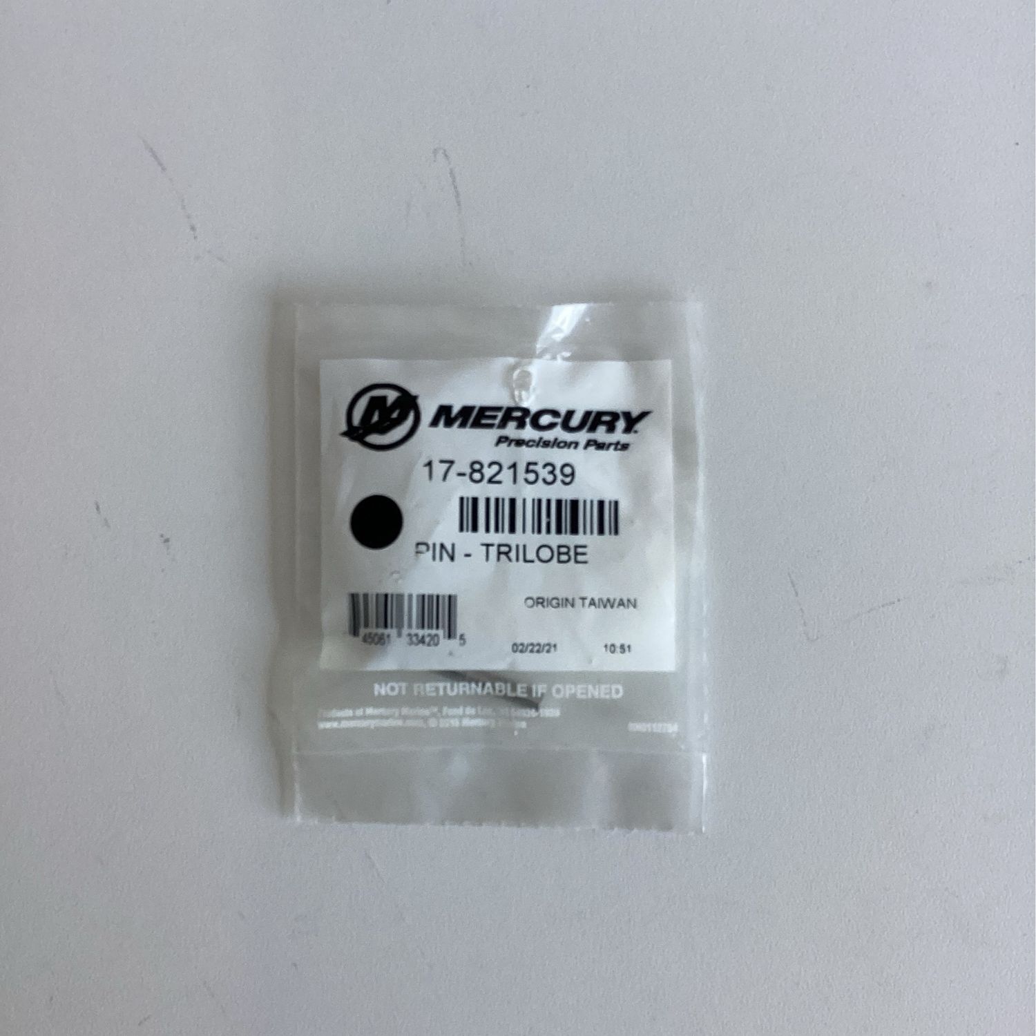 Mercury 821539 PIN-Trilobe