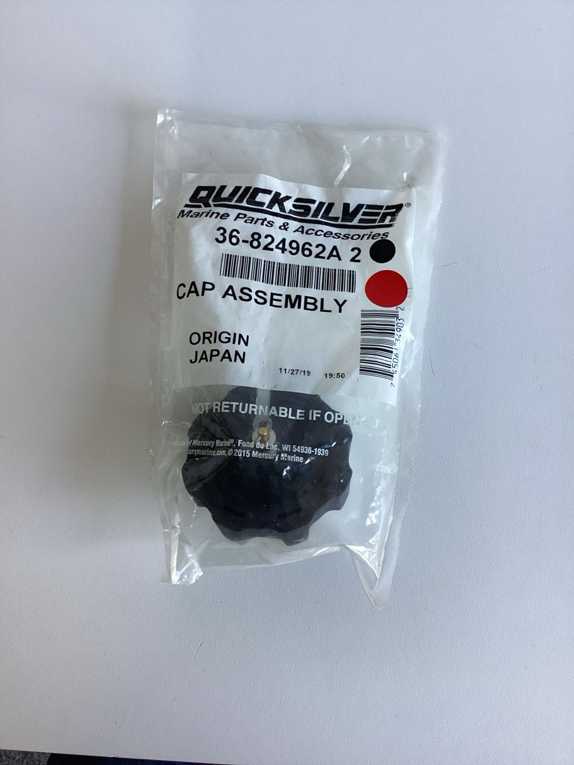 Quicksilver 824962A2 Cap Assembly