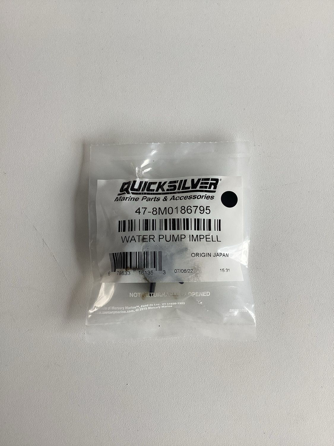 Quicksilver 8M0186795 Water Pump Impeller