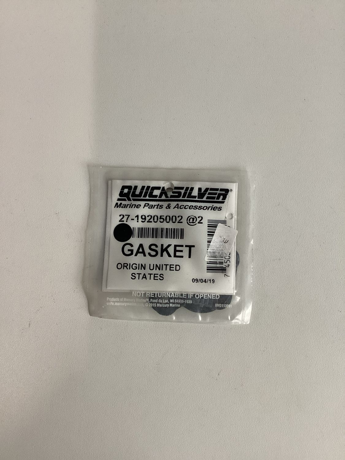 Quicksilver 19205002 Gasket (VPE 2Stk.)