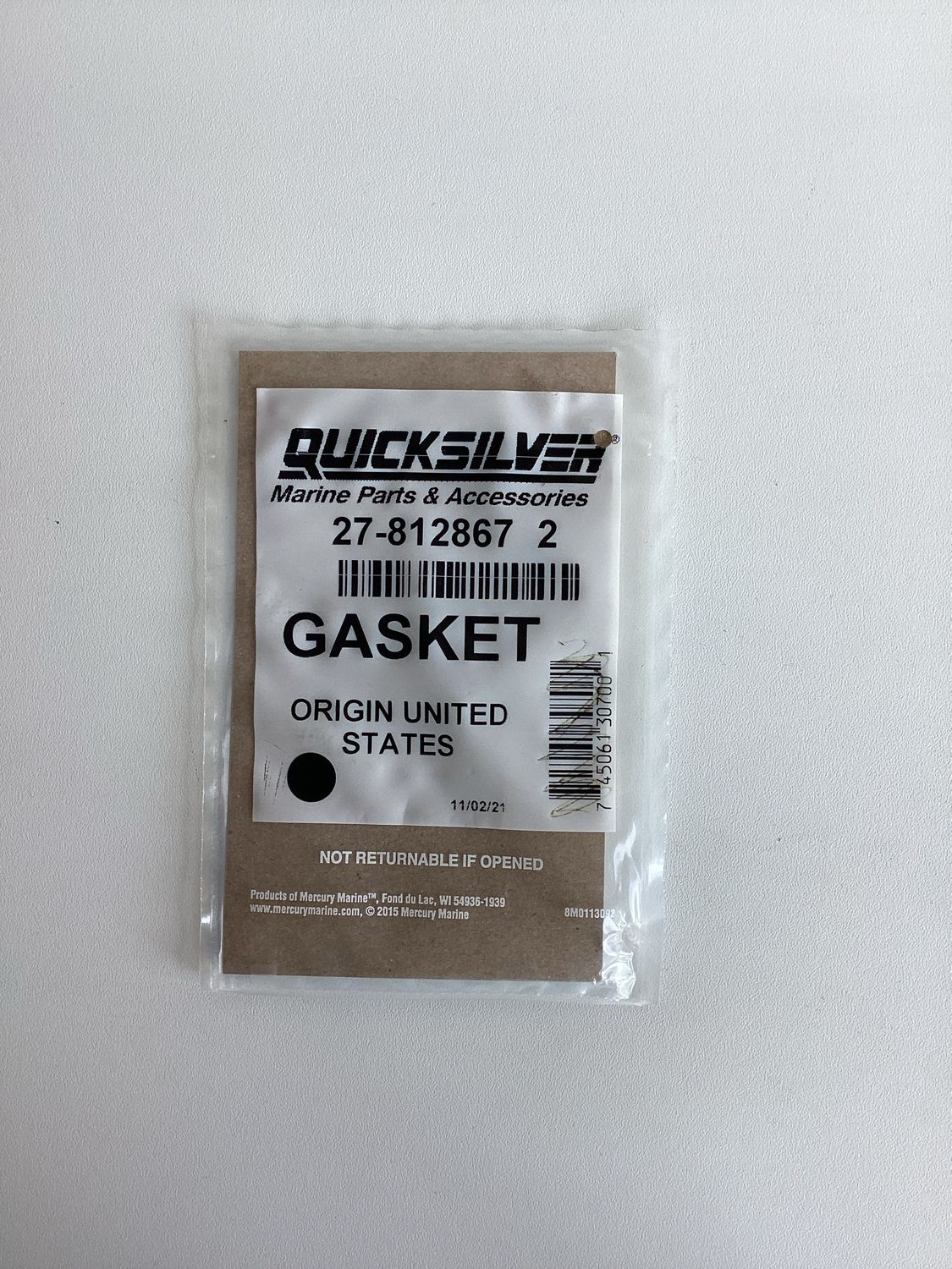 Quicksilver 8128672 Gasket