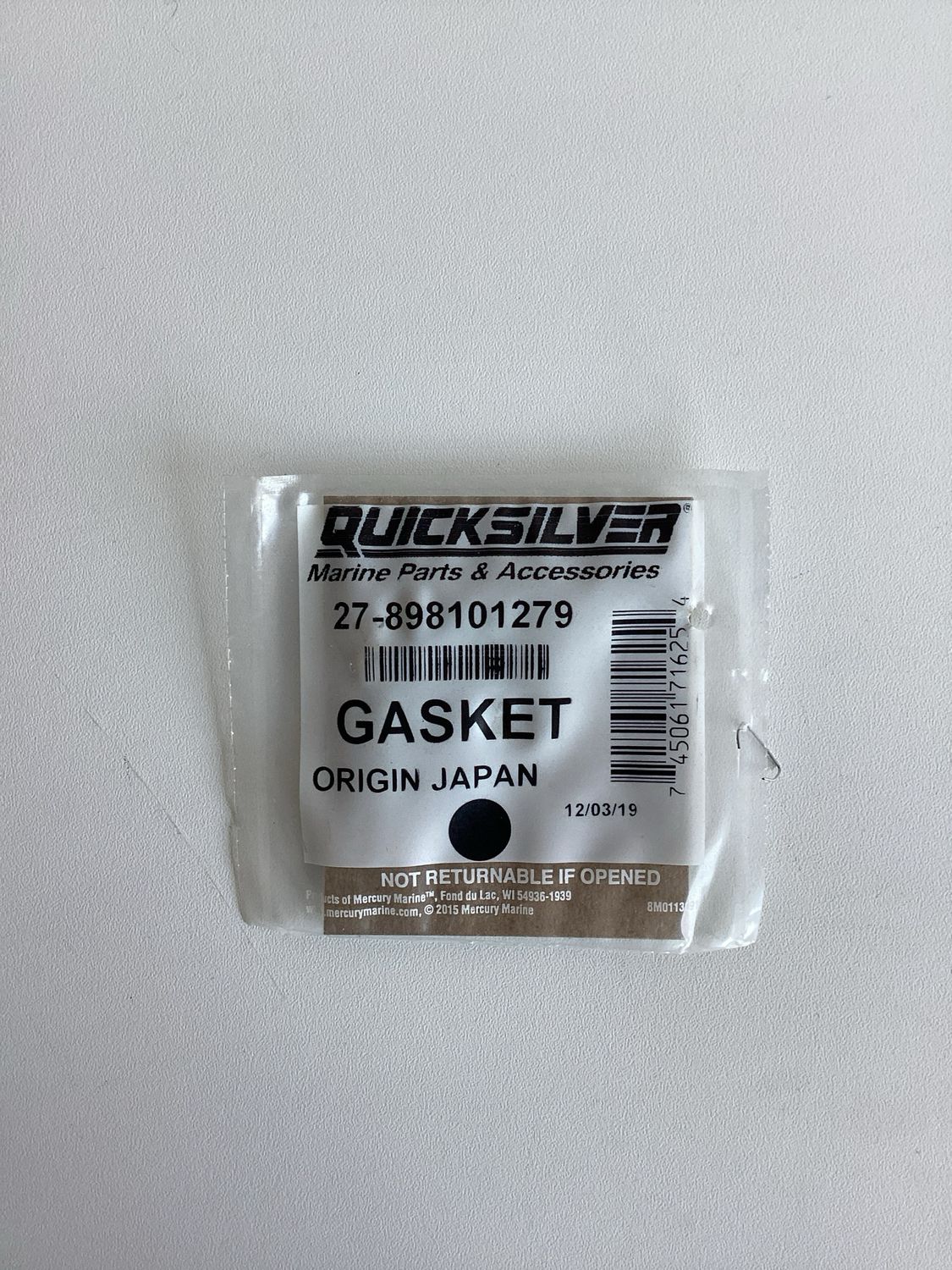 Quicksilver 898101279 Gasket