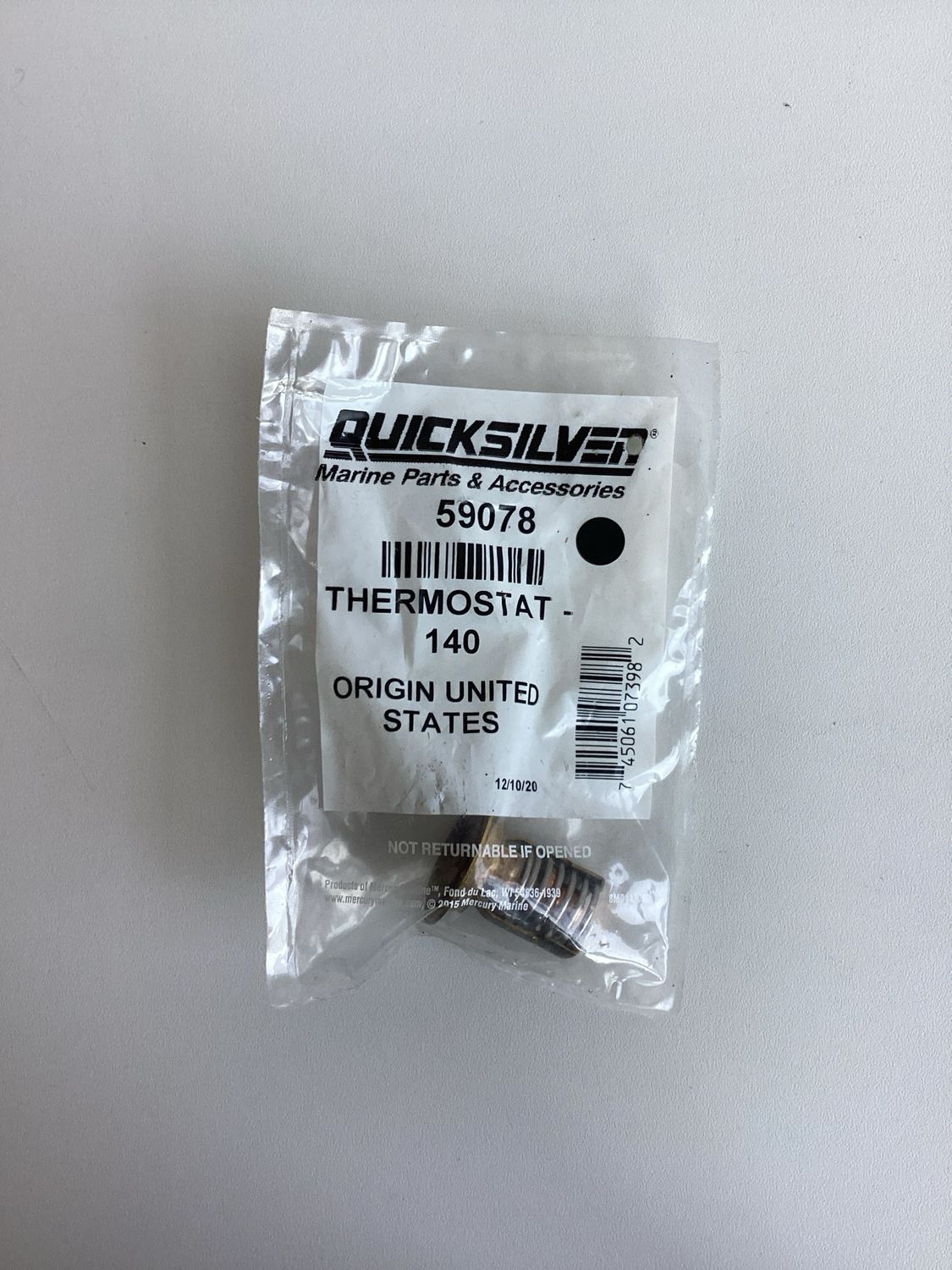 Quicksilver 59078 Thermostat