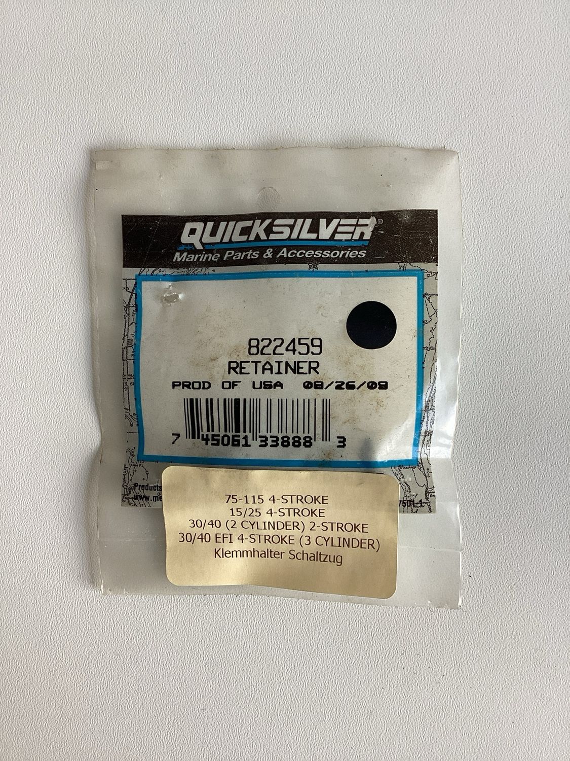 Quicksilver 822459 Retainer