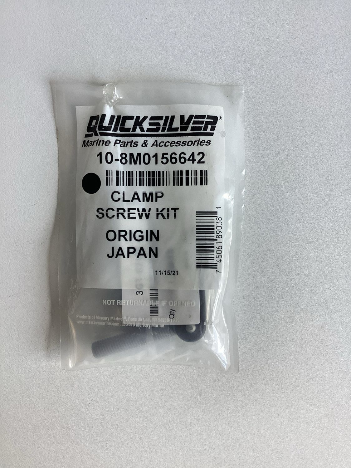 Quicksilver 8M0156642 Clamp Screw Kit