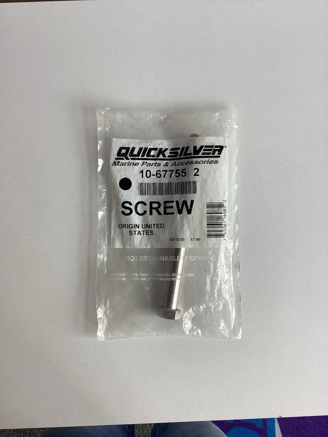 Quicksilver 677552 Screw