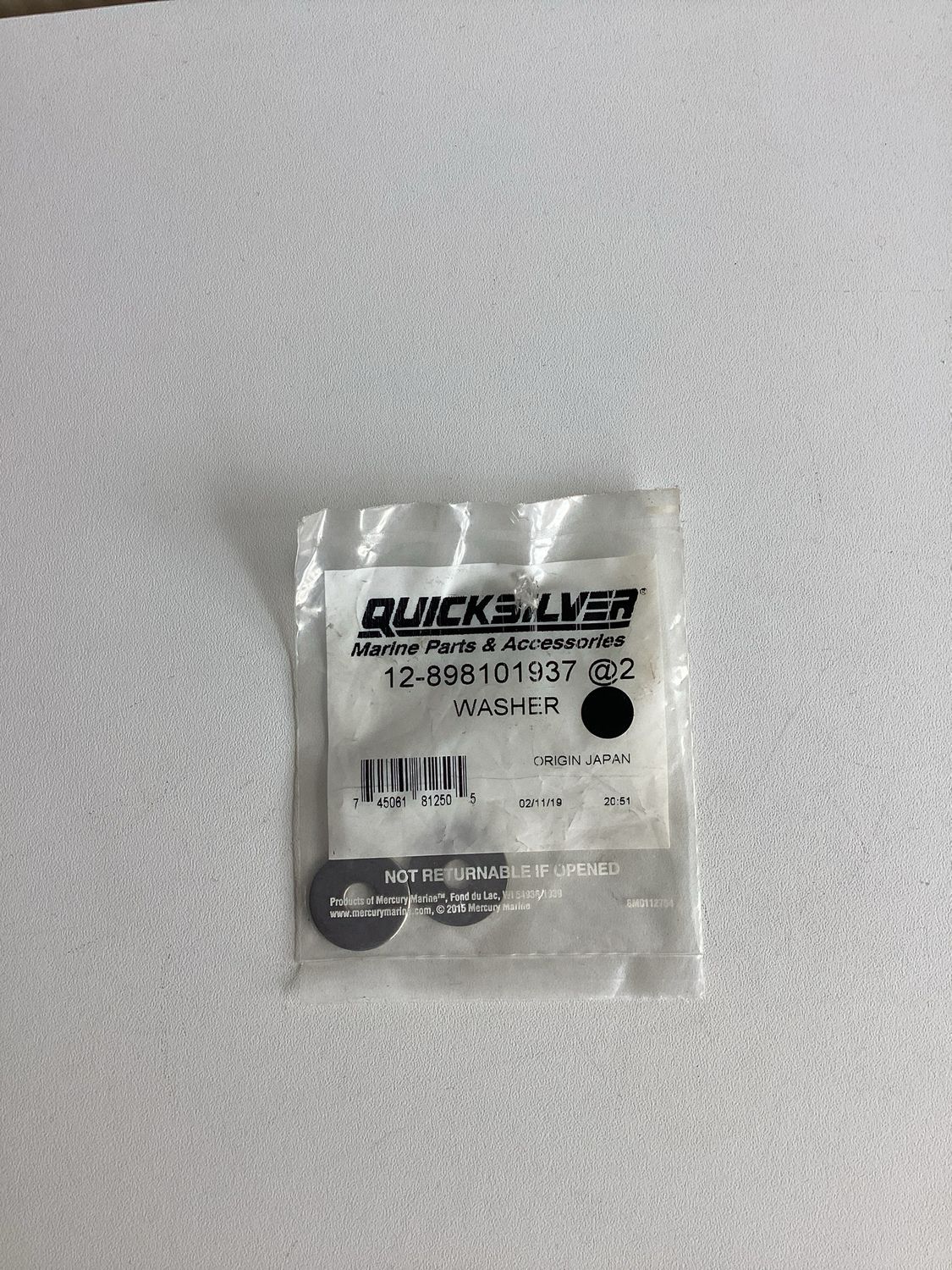 Quicksilver 898101937 Washer (VPE 2Stk.)