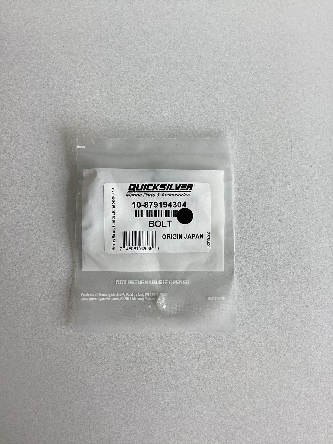 Quicksilver 879194304 Bolt