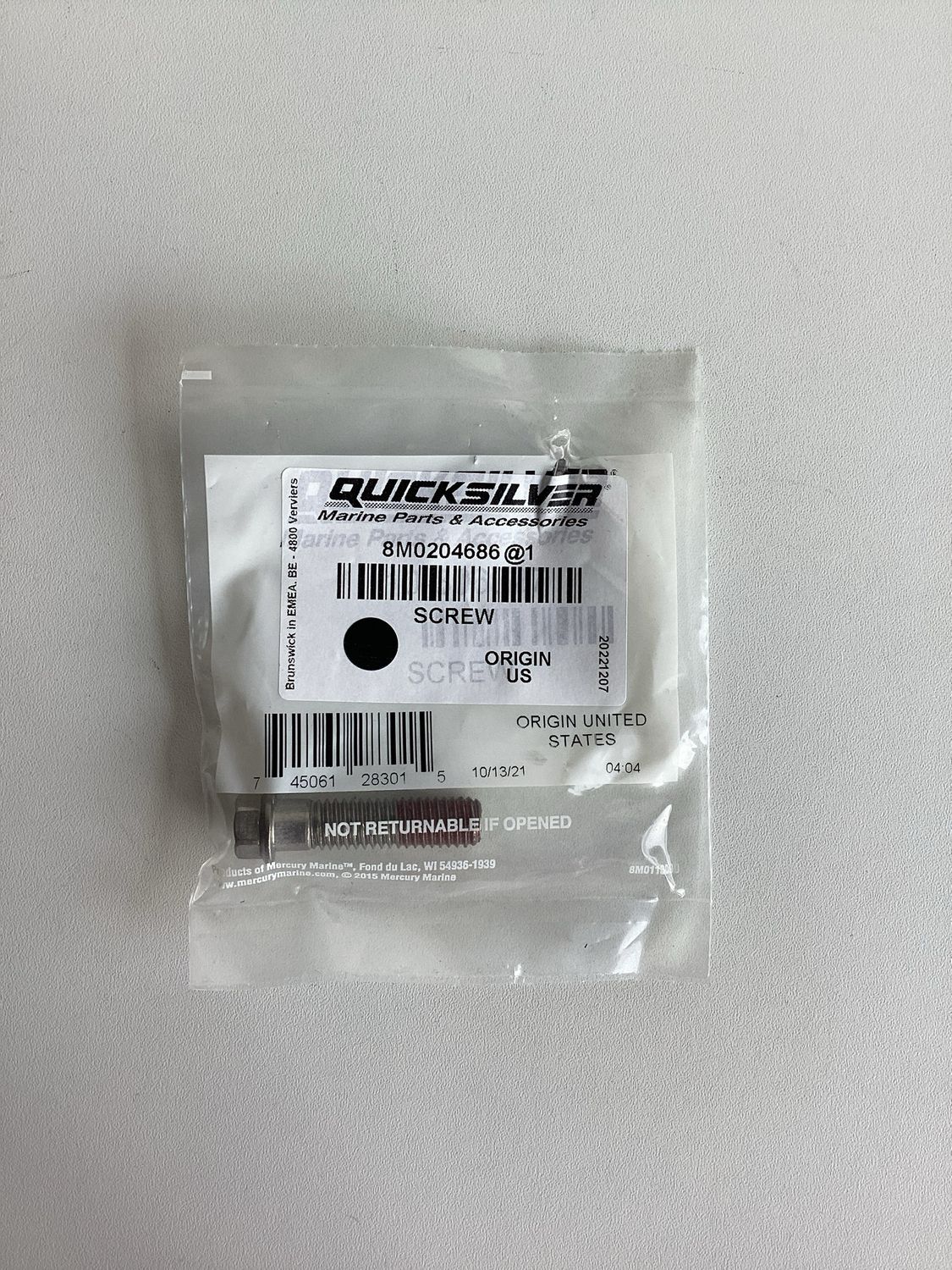 Quicksilver 8M0204686 Screw