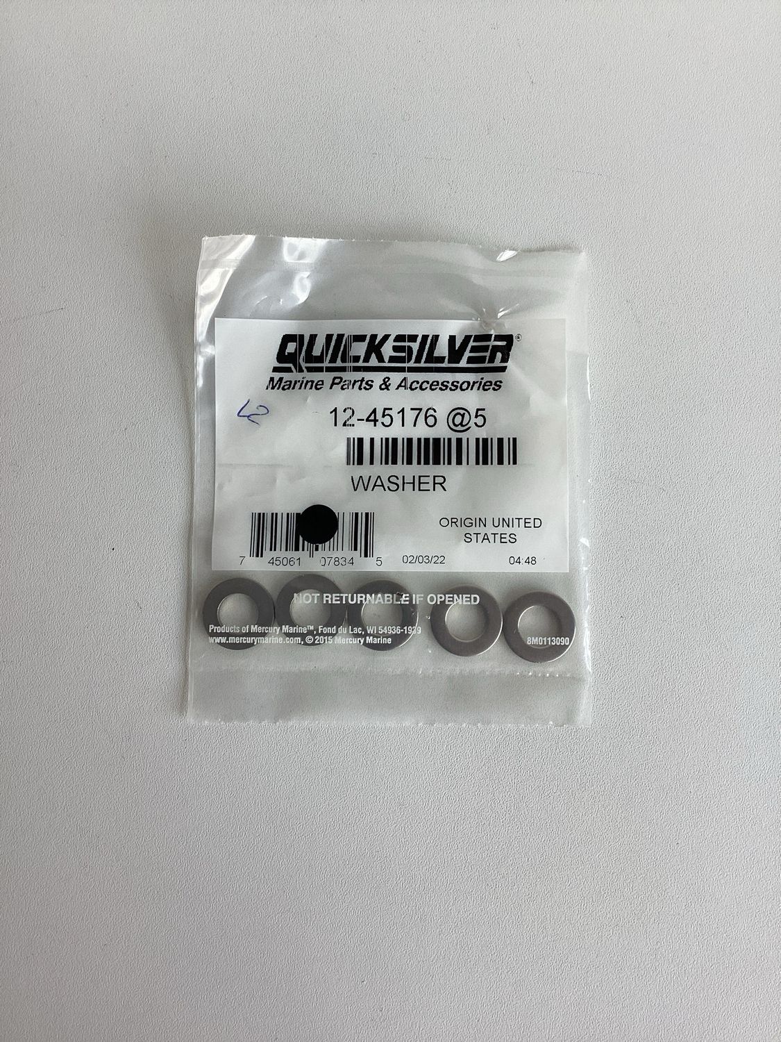 Quicksilver 45176 Washer (VPE 5Stk.)