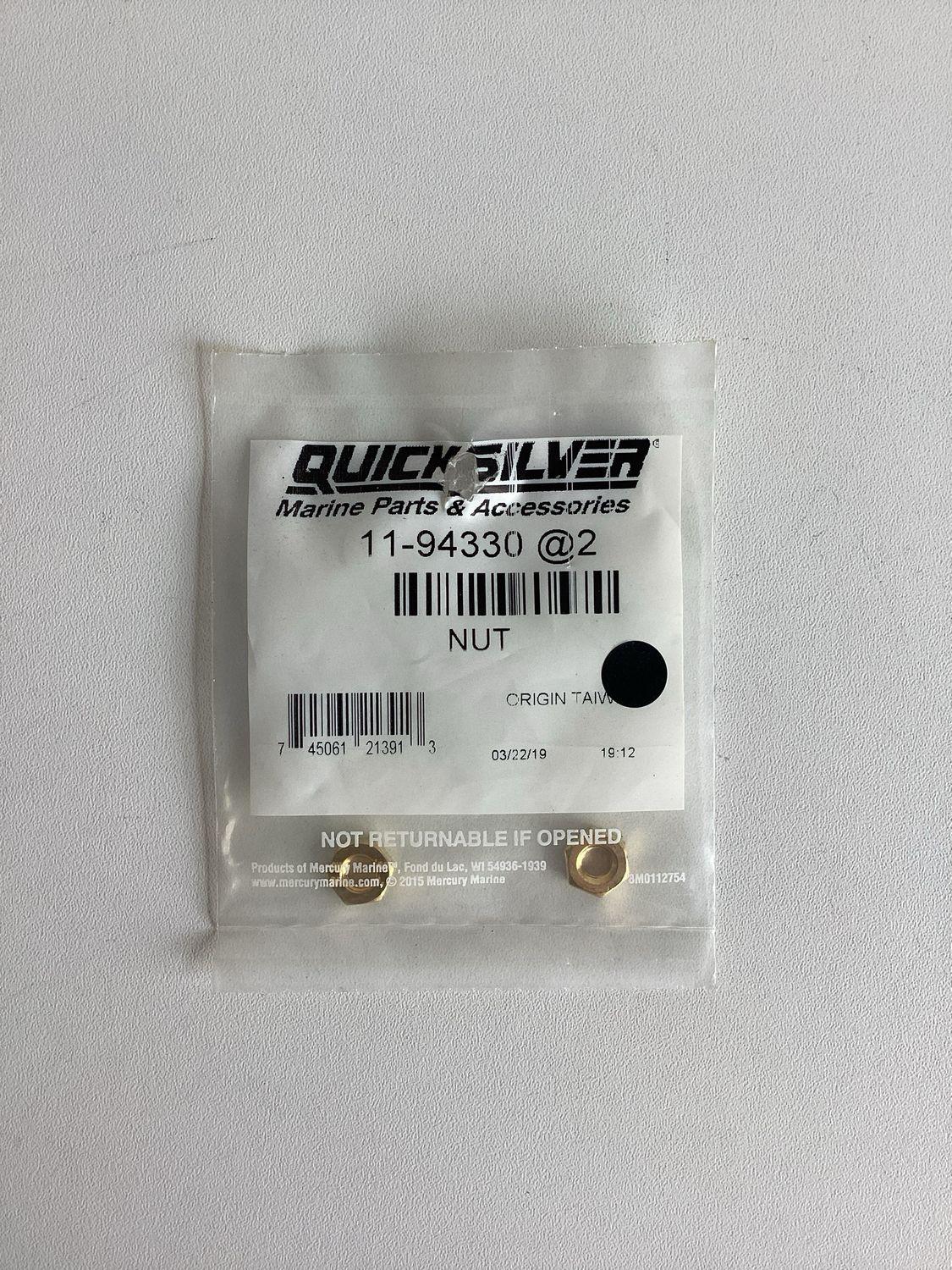Quicksilver 94330 Nut (VPE 2Stk.)