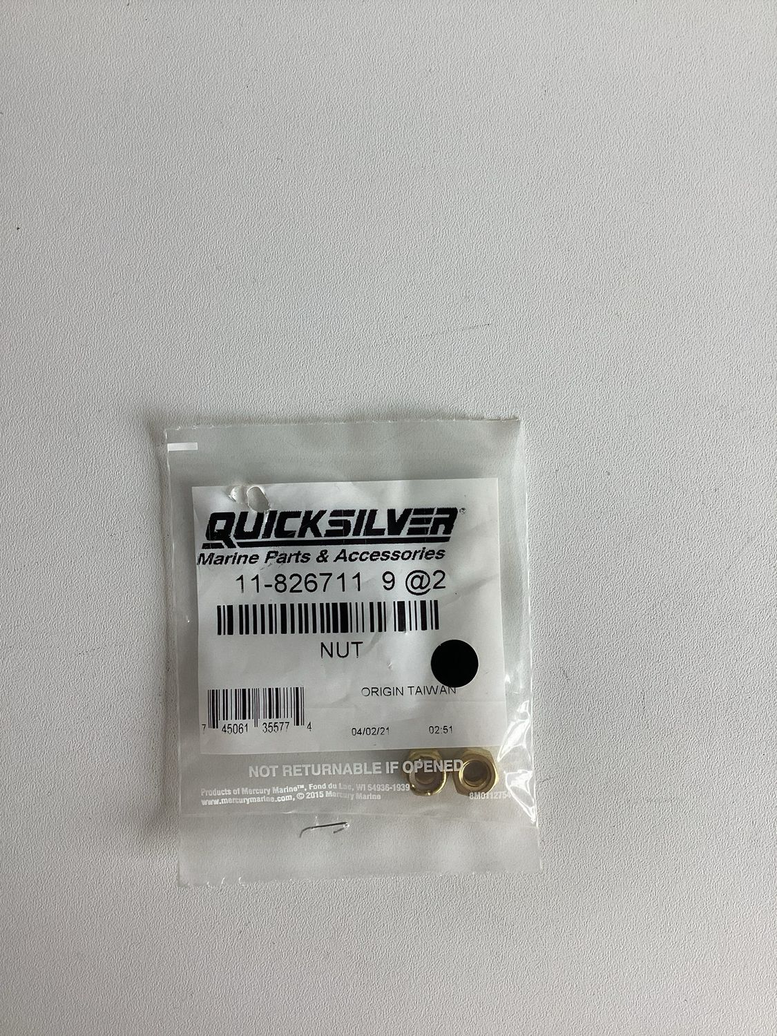 Quicksilver 8267119 Nut (VPE 2Stk.)