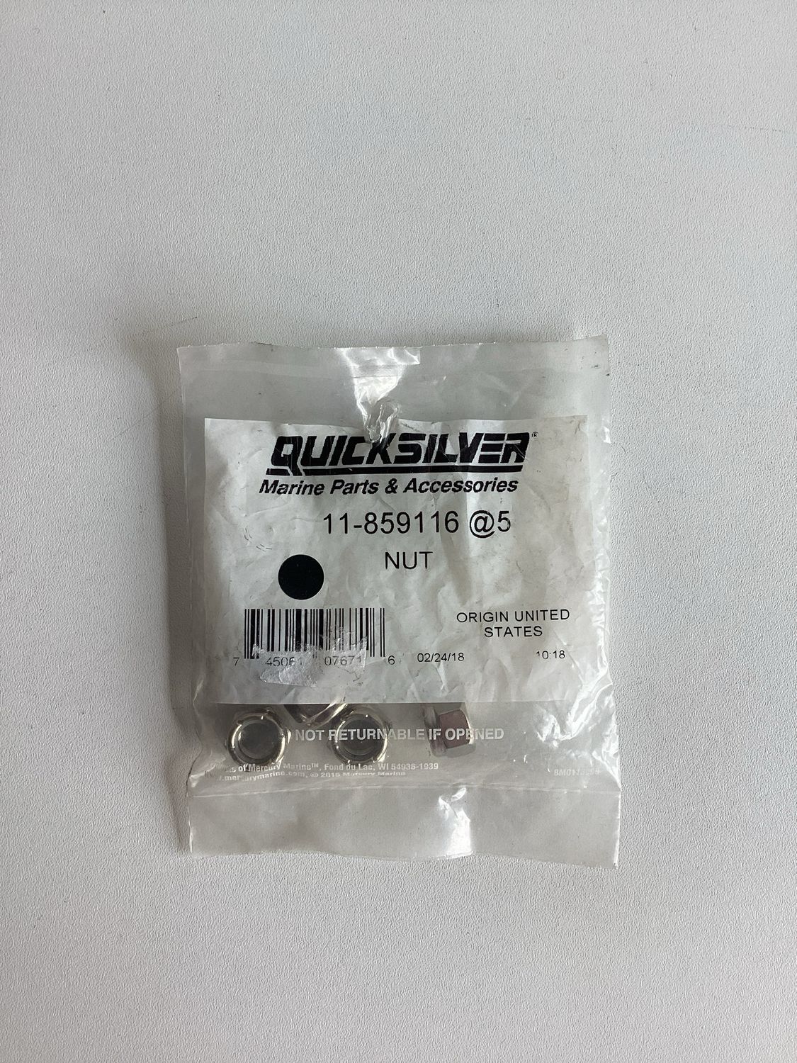 Quicksilver 859116 Nut (VPE 5Stk.)