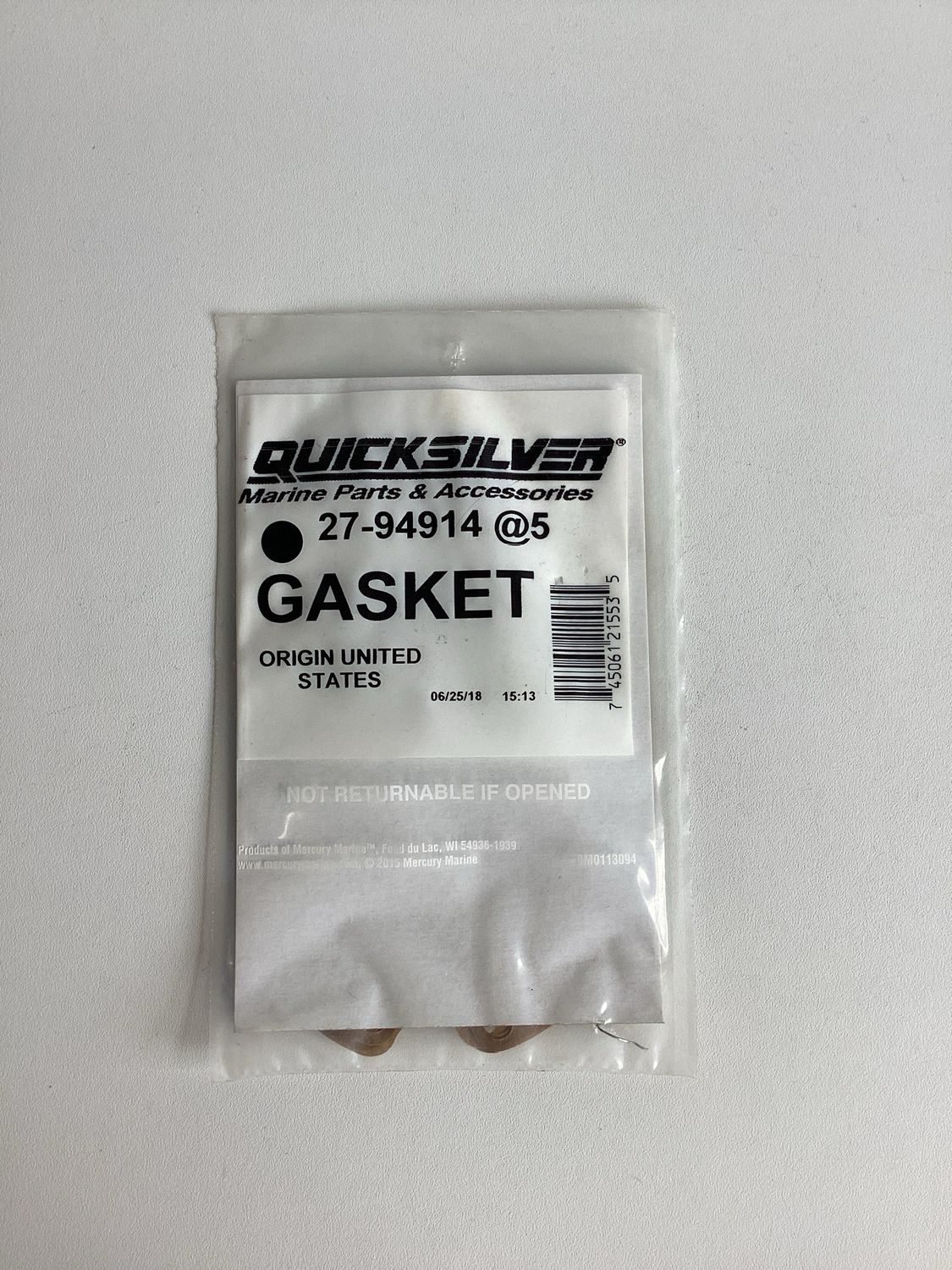 Quicksilver 94914 Gasket (VPE 5Stk.)