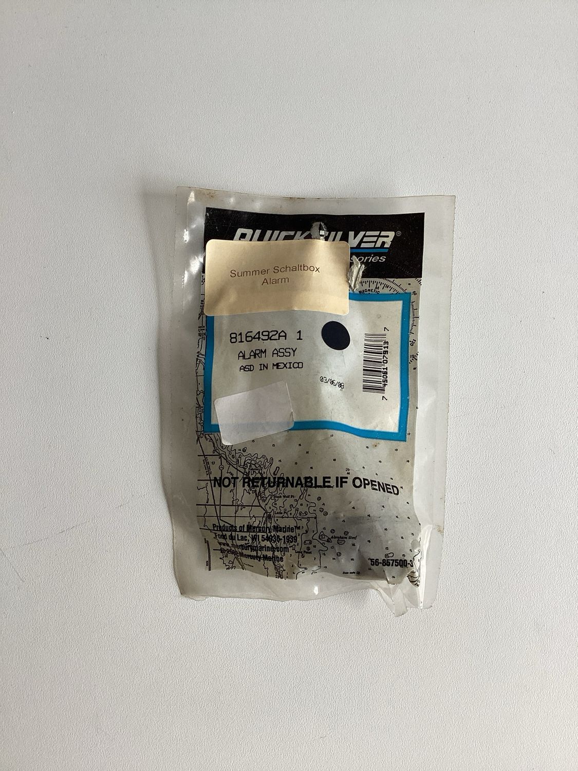 Quicksilver 816492A1 Alarm Assy
