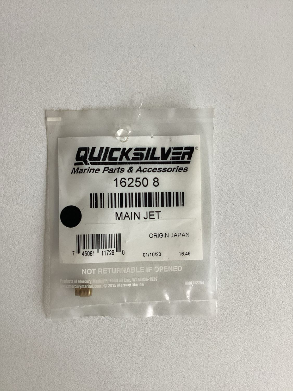 Quicksilver 162508 Main Jet