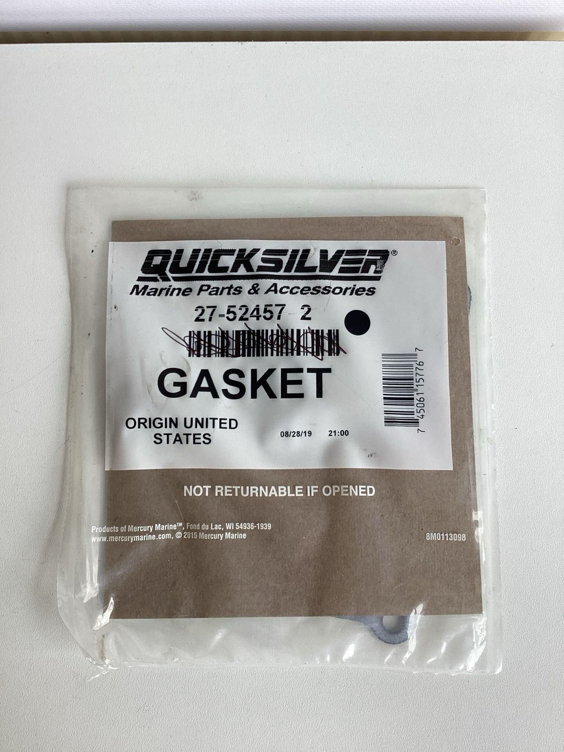 Quicksilver 524572 Gasket