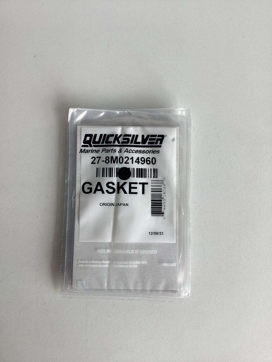 Quicksilver 8M0214960 Gasket