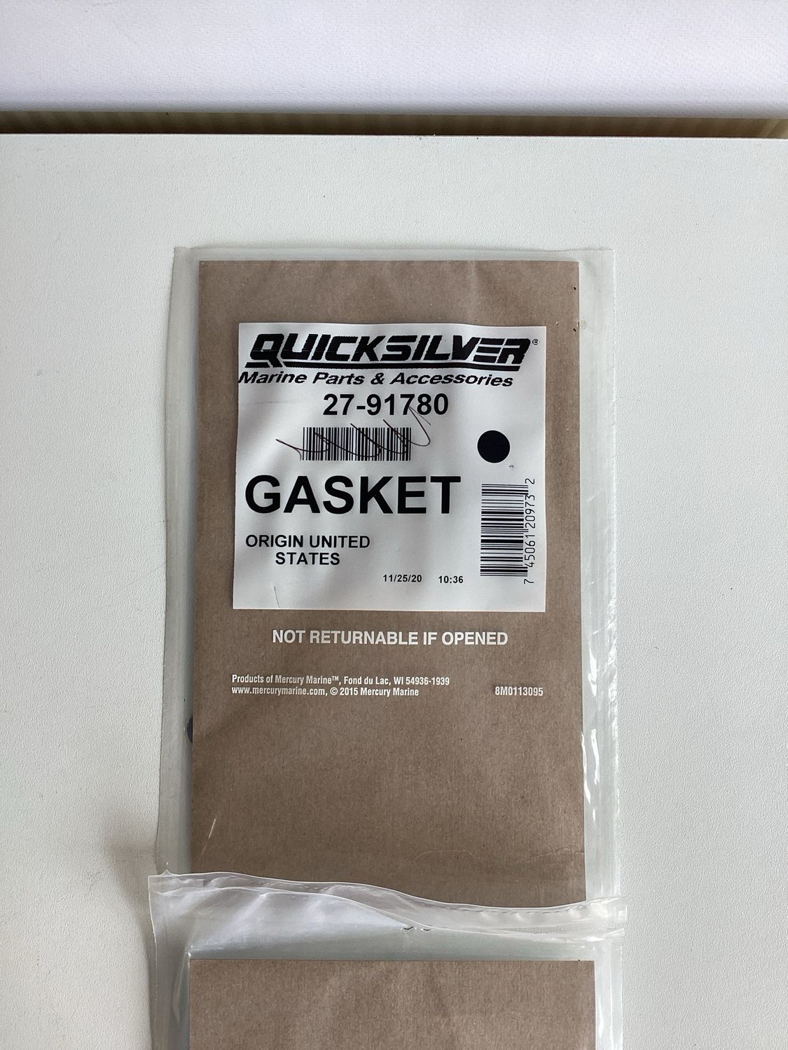 Quicksilver 91780 Gasket